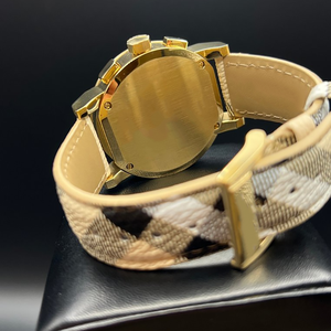 Reloj Retro Unisex de Lujo Burberry BU9752 con Diseño a Cuadros, Correa de Cuero, Movimiento de Cuarzo, Caja de Acero Inoxidable con Cristal, Resistente al Agua 50M - Product Image 6