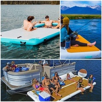 Divertissement aquatique Île aquatique gonflable pour la natation Plate-forme gonflable pour pêche Ponton flottant Quai gonflable pour bateau flottant
