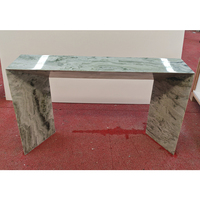 Table console d'entrée en pierre d'onyx naturelle, table d'entrée moderne de luxe en marbre vert onyx