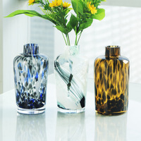Vase en verre cristal de luxe rétro fait main, style scandinave moderne décontracté, hydroponique, écologique, décoration d'intérieur, Bar Mitzvah