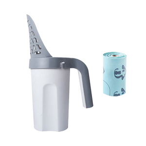 2 In 1 portatile <span class=keywords><strong>Pet</strong></span> Kitten manico di grande capacità e sacchetto della spazzatura forniture per la pulizia dell'animale domestico pala per lettiera per gatti integrata portatile - Product Image 6