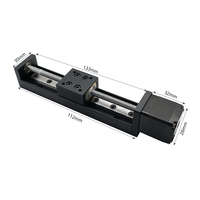 Moteur pas à pas NEMA 11 Rail linéaire 50mm / 100mm / 150mm/ 200mm Actionneur linéaire d'étape avec rails linéaires carrés Mini table coulissante