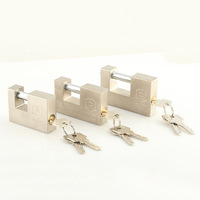 Cadenas rectangulaire antivol à ouverture horizontale, avec cylindre de sécurité de niveau B, antirouille et étanche, pour portail d'entrepôt