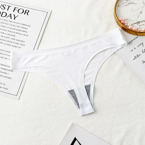 Womens <strong>Thong</strong> Underwear Lace Hollowed Out T Back Low Waist Ice Silk Sexy Cheeky <strong>Thong</strong> <strong>See</strong> <strong>Through</strong> Panties - Product Image 2