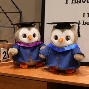 Nuovo Arrivo: Gufo di Peluche per la Laurea, Gufo Imbottito con Toga da Dottore, Regalo di Laurea per Studenti, Morbido Gufo con Cappello Giocattolo - Product Image 6