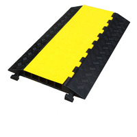 Rampes de protection de câbles en caoutchouc automobile à 2 canaux pour scène, vente en gros
