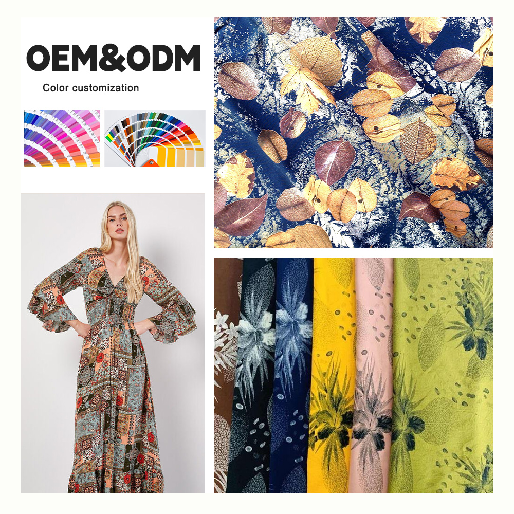 Coge vestido de challis de rayón que está de moda