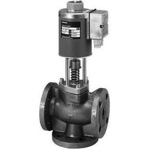 Vanne de régulation à solénoïde Siemens M3P100FY DN100 PN16 en acier au carbone à double bride, débit linéaire bidirectionnel, norme allemande - Product Image 1
