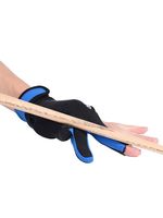 Gant de billard à doigts ouverts pour salles de billard, fin, avec velcro réglable, respirant, en Lycra, unisexe, 3 doigts, pour le snooker