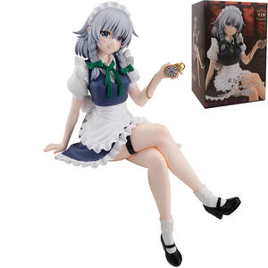 14CM <span class=keywords><strong>Touhou</strong></span> Project Izayoi Sakuya Noodle Stopper Estatua Estatuilla Anime PVC Figura Juguete de dibujos animados - Product Image 5