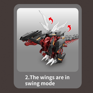 Juguete de <span class=keywords><strong>Dinosaurio</strong></span> Mecánico, Robot <span class=keywords><strong>Dinosaurio</strong></span> Caminante con Alas Móviles y Articulaciones Flexibles, Modelo Biónico para Armar para Niños - Product Image 4