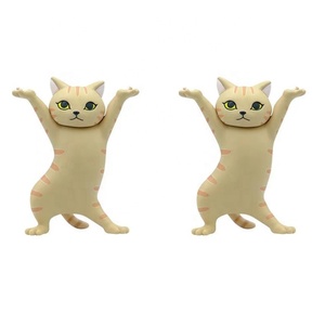 Mobile Phone Stand Holder Dancing Cat Toy Pen Holder Mold Cat Coffin Dance Pen Rack Cat Pencil Holder for Desk Cute Design