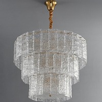 Lustre suspendu nordique de luxe pour salon, restaurant, hôtel, villa, décoration intérieure, verre, LED