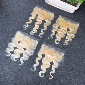 โรงงานผลิตผมแท้เวียดนามแบบลอน Body Wave สีบลอนด์ ขนาด 14-20 นิ้ว  613 hd lace frontal 13X6 13x4  พร้อม HD Lace Frontal และ Closure - Product Image 3