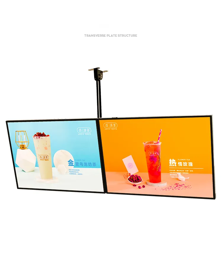 Kotak lampu iklan makanan pesanan magnetis kustom kotak lampu Display Poster kotak lampu dapat diganti Gambar LED