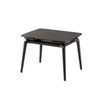 Tables de restaurant et ensembles de 4 chaises de cuisine de luxe modernes, ensemble de table à manger haut de gamme noire pour la maison