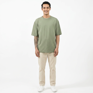 เสื้อยืดลายกราฟิกแบบทำเก่า ล้างสีแบบแอซิด สำหรับผู้ชาย ไซส์พลัส สีดำ พิมพ์ลายดิจิทัล - Product Image 1