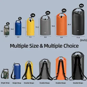 Waterproof Dry Bag Heavy Durable Beach Backpack 2L 5L 10L 20L 30L Floating Dry Sack For Boating Kayaking Camping Hiking