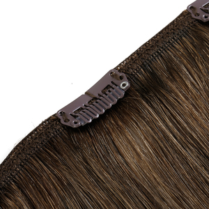 Extensiones de Cabello Humano con Clip K.SWIGS, Cabello Indio Remy de Doble Trama, Teñido en Negro Marrón Ombre, Cabello Largo y Liso - Product Image 3