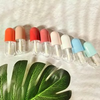 Tube vide pour gloss à lèvres en forme de capsule de 3 ml avec logo personnalisé, tube pour huile à lèvres repulpante, huile essentielle, tube de sous-conditionnement