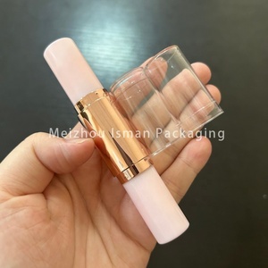 Tube de rouge à lèvres rose double embout ISMAN, stick correcteur 2-en-1, emballage baume à lèvres, conteneur vide en plastique pour brillant à lèvres 4ml 10ml - Product Image 5