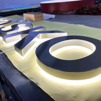 Letrero Luminoso 3D LED OEM con Retroiluminación, Letrero con Logotipo, Letrero Acrílico para Tienda, Letrero Metálico Electrónico para Negocios