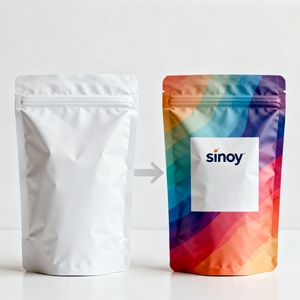 Sachet d'emballage de café en plastique personnalisé avec fermeture éclair et valve, pochette verticale pour marque de café, vente en gros sous marque privée - Product Image 4