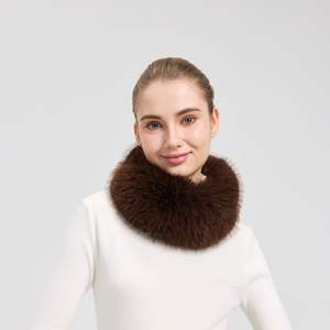 Теплый шарф-накидка из искусственного меха для осени и зимы, меховой воротник-шарф для женщин, для пальто и платьев - Product Image 5