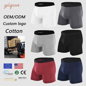 Calzoncillos Bóxer Clásicos Transpirables de Algodón Tejido para Hombre al por Mayor con Absorción de Humedad - Product Image 1