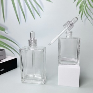 <strong>30ml</strong> 1 oz Flat square Plastic Cap <strong>Glass</strong> Dropper <strong>Bottle</strong> - Product Image 6