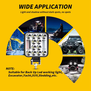 STARWING strobo 4 pollici 78W 26Led luce da lavoro per camion barca DC 9V-80V impermeabile <span class=keywords><strong>lampeggiante</strong></span> rosso/<span class=keywords><strong>blu</strong></span> con costante bianco brillante - Product Image 5