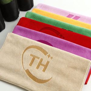 Serviette de sport en microfibre personnalisée 400 g/m², serviette de yoga, serviette de sport d'extérieur avec logo, serviette absorbante pour la transpiration, serviette de fitness - Product Image 1