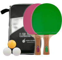 Juego de Raquetas de Tenis de Mesa Portátiles Personalizadas, 7 Palas de Madera, 2 Raquetas, 3 Pelotas con Bolsa de Transporte para Principiantes, Machalon TTB-2006