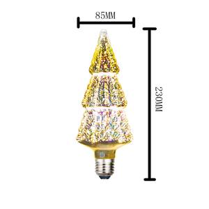 Noël créatif E27 vis 3D <span class=keywords><strong>gypsophile</strong></span> transfrontalier pour Amazon Explosion coloré décoratif LED ampoule verre AC pour entrepôt - Product Image 5