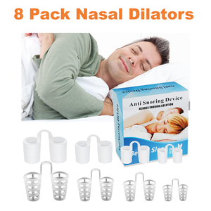Lot de 8 diffuseurs nasaux souples pour le soulagement des sinus, solution pour les ronfleurs nasaux, dispositif anti-<span class=keywords><strong>ronflement</strong></span> réutilisable pour profiter d'une nuit de sommeil paisible - Product Image 4