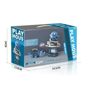 Mesa de almacenamiento de dinosaurios de comida rápida, hamburguesa, cohete, juegos de casa de juegos, simulación preescolar, <span class=keywords><strong>juguete</strong></span> educativo para el hogar, juguetes de comida de cocina - Product Image 3