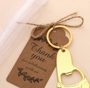 Llavero Abridor de Botellas de Lujo Chapado en Oro con Caja de Regalo para Recuerdo de Boda - Product Image 5