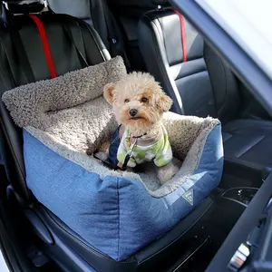 Haustier produkte Sicherheit recyceln PET-Stoff Weiche recycelte Haustier Auto Reise träger Booster Bett Auto Hundes itz