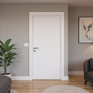 Puerta Moderna Minimalista con Acabado en Madera Clara SFW 009, Aislamiento Acústico Interior, Apertura Plana, Manual, Completa - Product Image 1