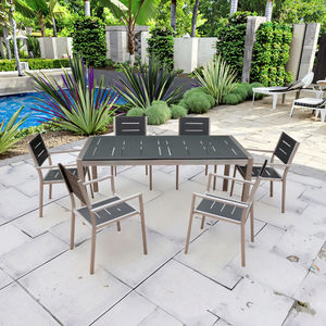 Fabbrica diretta di alta qualità 6 posti <span class=keywords><strong>tavolo</strong></span> <span class=keywords><strong>da</strong></span> pranzo e sedie di <span class=keywords><strong>Design</strong></span> <span class=keywords><strong>moderno</strong></span> mobili <span class=keywords><strong>da</strong></span> <span class=keywords><strong>giardino</strong></span> esterni portatili per alberghi - Product Image 2