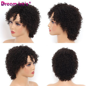 Perruques afro crépues <span class=keywords><strong>de</strong></span> Mongolie pour femmes noires, perruques vierges bouclées avec <span class=keywords><strong>cheveux</strong></span> humains Bang, perruque <span class=keywords><strong>de</strong></span> <span class=keywords><strong>cheveux</strong></span> humains fabriquée à la machine, prix <span class=keywords><strong>de</strong></span> gros - Product Image 4