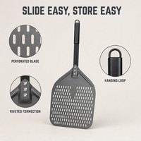 Pelle à pizza perforée carrée de 12 pouces pour restaurant et usage domestique, accessoires de pâtisserie, vente en gros