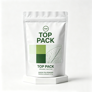 Pochette à fermeture éclair personnalisée OEM à faible MOQ pour poudre de thé vert matcha, superaliment, marque de thé biologique, emballage de vente au détail en ligne et hors ligne - Product Image 4