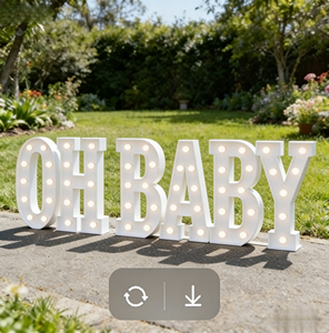 ตัวอักษรไฟ LED ขนาดใหญ่สำหรับงานแต่งงาน ป้ายไฟ LED ตัวอักษรและตัวเลข โอ้ เบบี้ แต่งงานกับฉัน รัก ตัวอักษรไฟ LED สำหรับงานปาร์ตี้แต่งงาน - Product Image 3