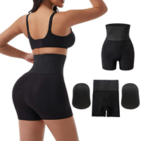 Nouveau style 2026 – Culotte gainante sans couture taille haute avec coussinets amovibles pour les fesses et les hanches, respirante, séchage rapide, en Spandex/Nylon, effet lissant