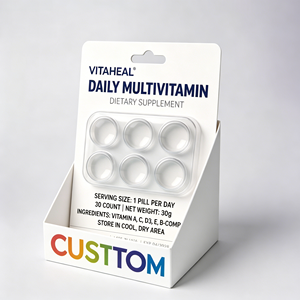 Venta al por Mayor de Cajas de Papel para Empaque de Cápsulas, Transparentes, de PET, con Blíster, para Píldoras, Tarjetas de Papel Magnum, Blíster de Papel 3D - Product Image 1