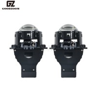 GOODZOOM 130W High-Low Beam Projector Lens Bi LED Headlight 3 Inch Lossy Installation Light For Car With Cooling Fan 12V
