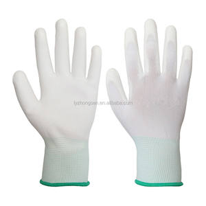 Popular 13G Poliéster Tejido Blanco <span class=keywords><strong>PU</strong></span> Guantes Recubiertos - Product Image 1