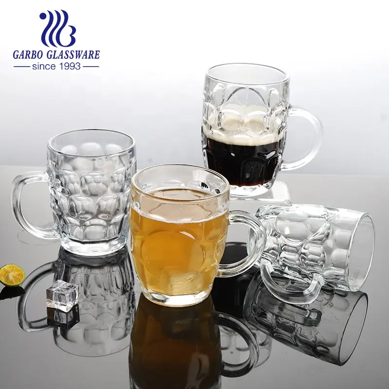 Atacado clássico abacaxi design de cerveja, copo de vidro para barra pub, usando grande copo de cerveja, venda quente personalizada, caneca de vidro com alça