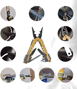 คีมพับได้อเนกประสงค์แบบพกพา EDC คีมเหล็กทั้งตัวขนาดใหญ่ อุปกรณ์ป้องกันตัวกลางแจ้งสำหรับตั้งแคมป์ - Product Image 2